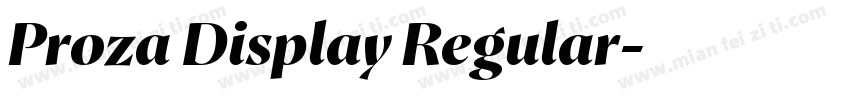 Proza Display Regular字体转换